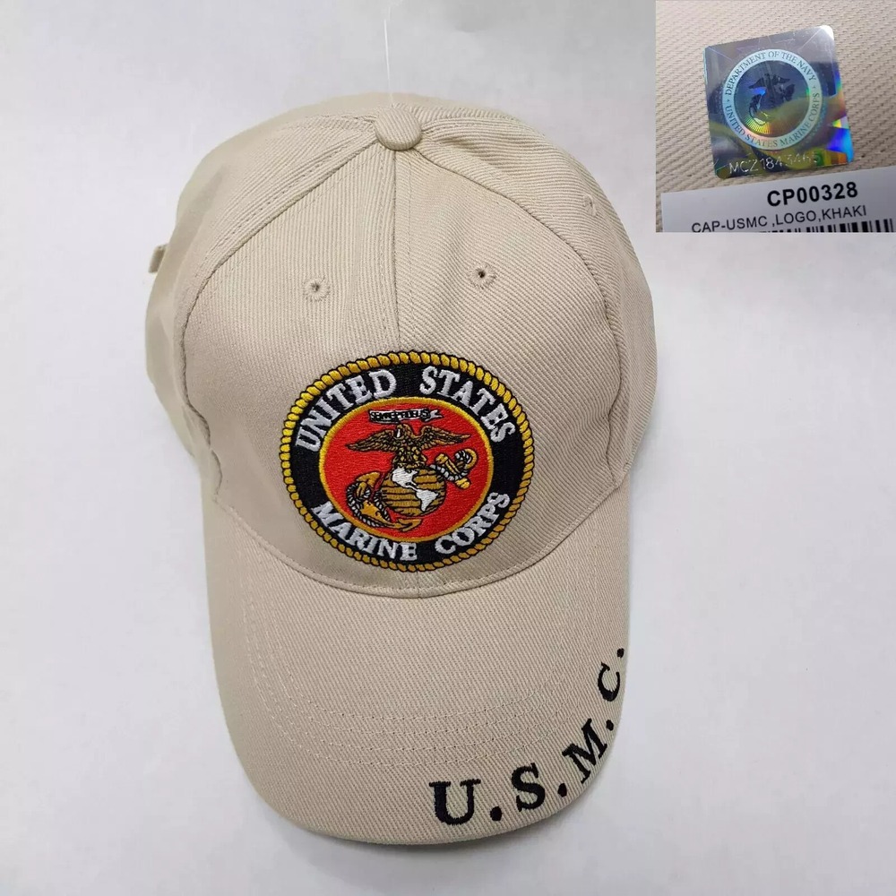 USMC Marine Corps Hat Logo Khaki Cover EGA US Official United States‎ Licensed - Picture 3 of 16